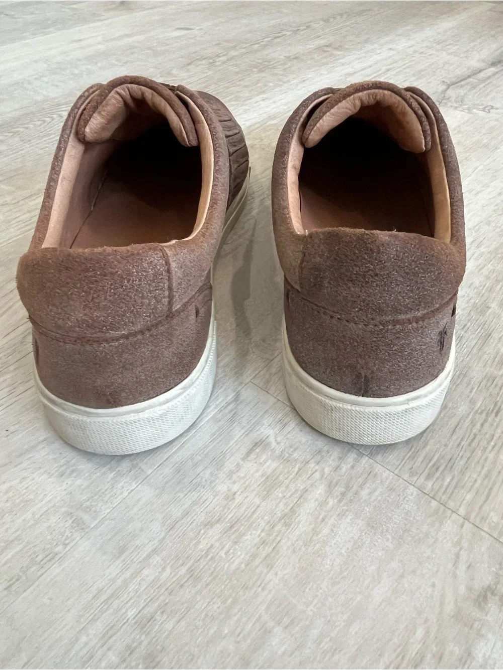 Frye Ivy Gore Slip On Chocolate Brown Leather Sneakers Shoes Womens 9 Comfort